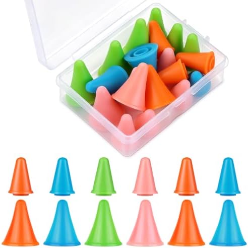 LOKUNN 20 PCS Knitting Needles Point Protectors 2 Sizes Needle Tip Stoppers