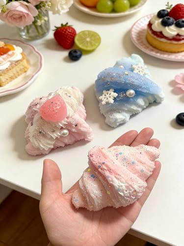 3D Croissant Silicone Mold, Non-Stick Food Shape Candle Molds for Chocolate, Resin, Soap | Cute Bread Fondant Molds for Baking Baby Shower & Birthday Party DIY Crafts‌ (Croissant A)
