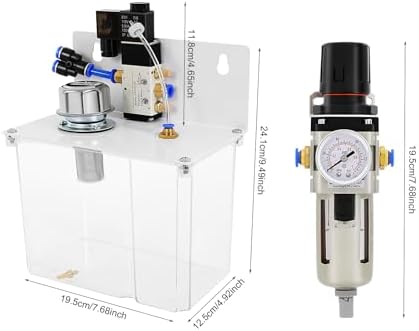 110V IP65 Mist Coolant Lubrication Spray System, 0.15-0.8MPa Self-Priming Coolant Cooling Spray Pump Liquid Cooling Mist System Cutting Fluid Cooled Sprayer Machine for CNC Lathes Milling Machines