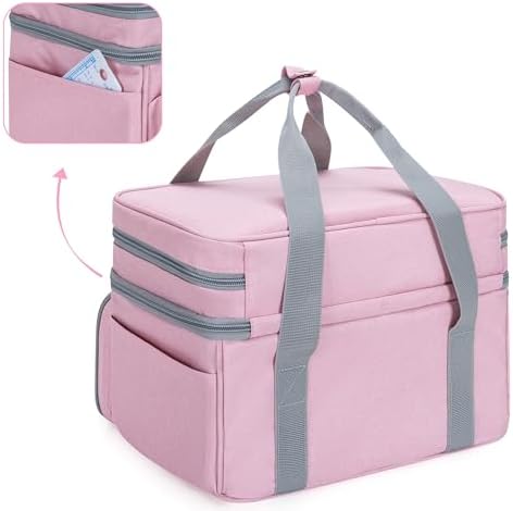 BAFASO Double Layer Sewing Accessories Organizer, Pink