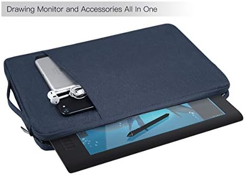 Waterproof Graphics Drawing Artists Tablet Sleeve Bag Compatible with Huion KAMVAS Pro 13 GT-133, XP-Pen Artist 12/13 Pro/14 Carrying Case(Navy Blue)