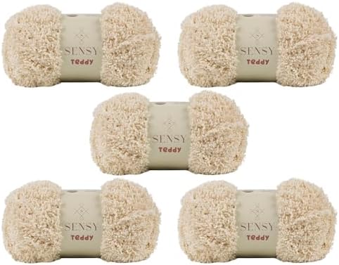 S Sensy Teddy - Micro Polyester Amigurumi Yarn 5 Skeins Beige 109 Yards 4oz