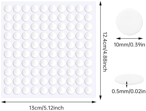 JANYUN 1000 Pcs Sticky Dots,10 mm Round Putty Clear Double Sided Tape