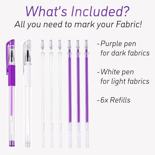 Lange & König Heat Erasable Fabric Marking Pens for Sewing - Sewing supplies quilting supplies sewing accessories sewing gifts quilting gifts embroidery supplies