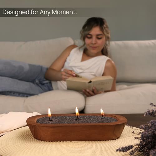 Tula Pearled Candle Sand Kit, 17.6 oz + 20 Wicks, Refillable & Unscented