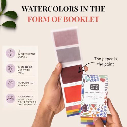 Viviva Travel Watercolor Set - Original 16 Colors, Portable Paint Set