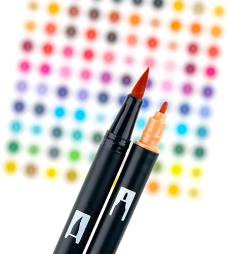 Tombow 72561 Dual Brush Pen Art Markers, Manga Illustration, Bird 6-Pack