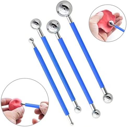 18Pcs Clay Sculpting Tool Set, Polymer Clay Kit with Ball Stylus Pens, Silicone Sculpting Brushes & Detail Carving Tools, Professional Pottery Modeling Tools for Clay, Ceramic & DIY Crafts