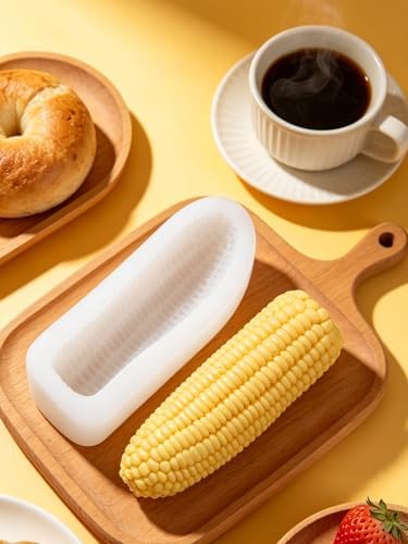 Large Corn Silicone Mold, 3D Corn Shaped Candle Molds for Chocolate, Resin, Soap | Cute Bread Fondant Molds for Baking Baby Shower & Birthday Party DIY Crafts‌ (Large Corn)