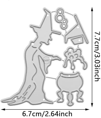 Halloween Witch Patchwork Magic Potion Metal Cutting Dies for Card Making