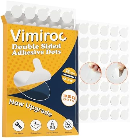 Double Sided Sticky Adhesive Dots – 350pcs Easy to Peel Sticky Putty,Clear Removable Mounting Putty, Double Sided Tape Dots for Walls,Crafts, Posters, Balloons, and Classroom Decor.