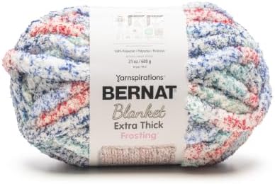 Bernat Blanket Extra Thick Frosting, Soft Chunky Chenille Yarn, Stellar
