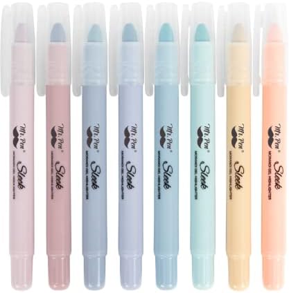 Mr. Pen- No Bleed Gel Highlighters, Morandi Colors, 8 Pack