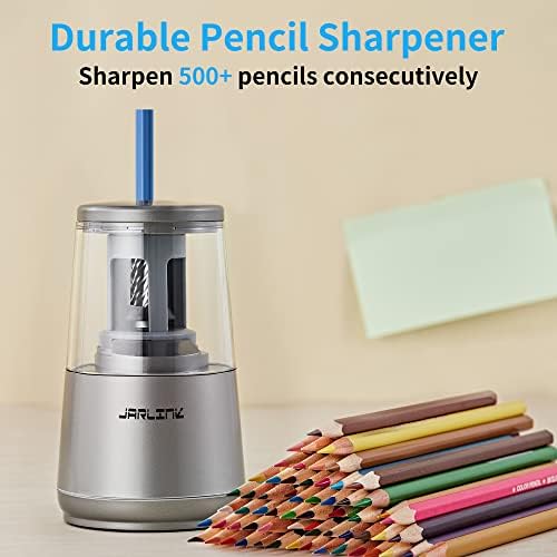 JARLINK Electric Pencil Sharpener, Heavy Duty Helical Blade, Auto Stop