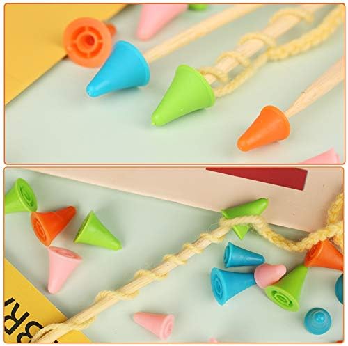 JNENERY 20PCS Knitting Needles Point Protectors, 2 Sizes Needle Stoppers