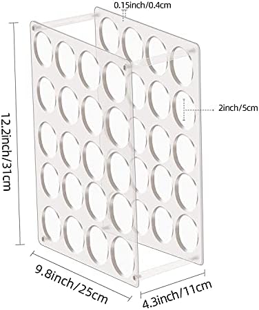 Vinyl Roll Storage 40-Holes Vinyl Storage Rack for Craft Room Vinyl Roll Holder for up to 40 Vinyl Rolls, Acrylic Material (2-Pack)
