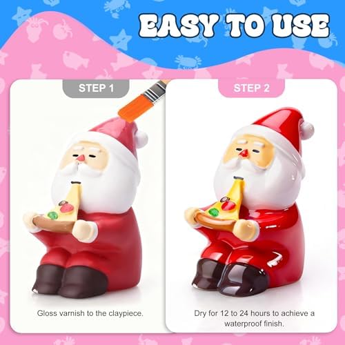 Air Dry Clay Glaze - 200ml Upgrade Formula Clay Varnish, Ultra Gloss Varnish Pottery Glaze, Clay Sealant to Prevent Scratches, Wear, Cracking - Quick Dry, Non-Toxic, Enhance Color Vibrancy