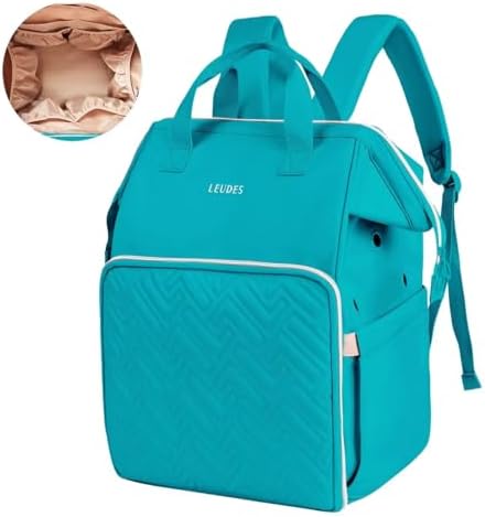 Leudes Crochet Bag Backpack for Yarn Storage Tote Travel Large Knitting Bag