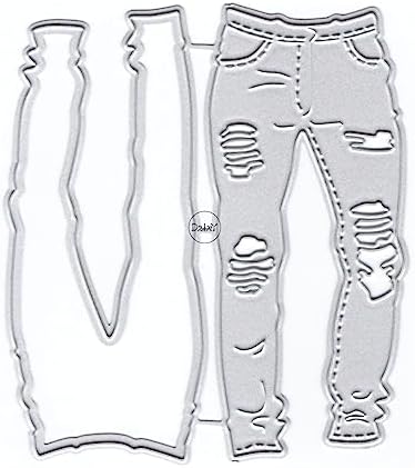 Shadow Jeans Metal Cutting Dies for Card Making
