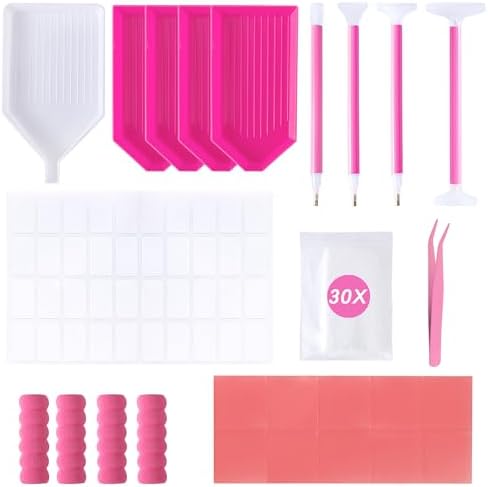 55PCS Diamond Art Accessories Tools Multiple Sizes Diamond Painting Kits