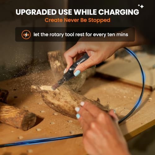 HARDELL Mini Cordless Rotary Tool 4V, 5-Speed 42pcs Mini Drill Craft Tool