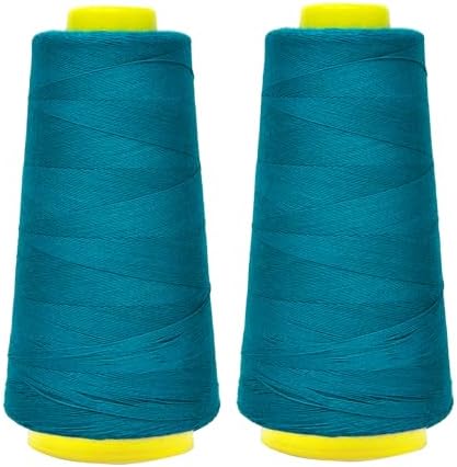 Mandala Crafts Teal Mercerized Cotton Thread Cones for Sewing Quilting
