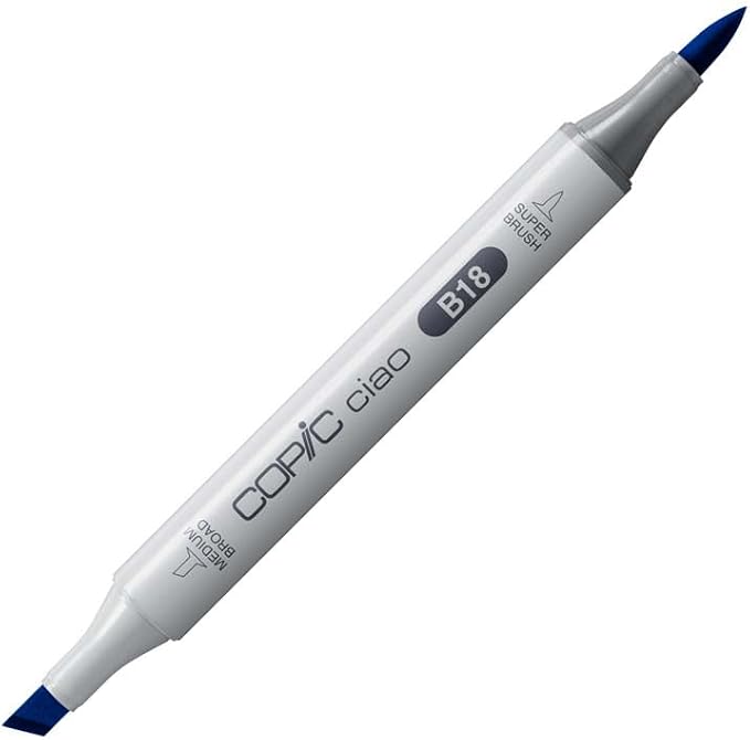 Copic Markers B18 Ciao with Replaceable Nib, Lapis Lazuli