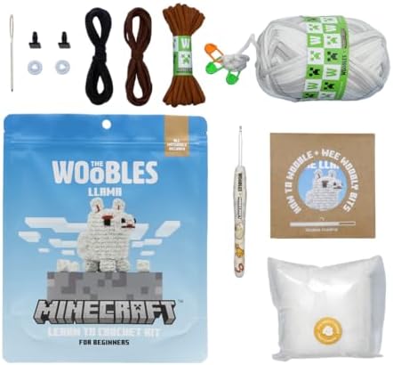 The Woobles Minecraft Crochet Kit for Beginners (Llama)