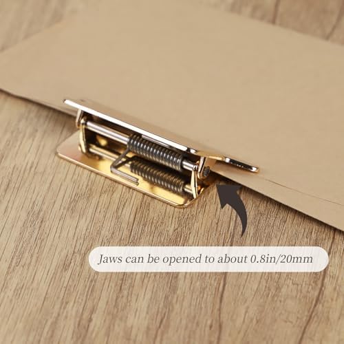 Koqye 1Pc Brass Metal Paper Clip Alloy Vintage Paper Clips 3.3 x 1.3 in