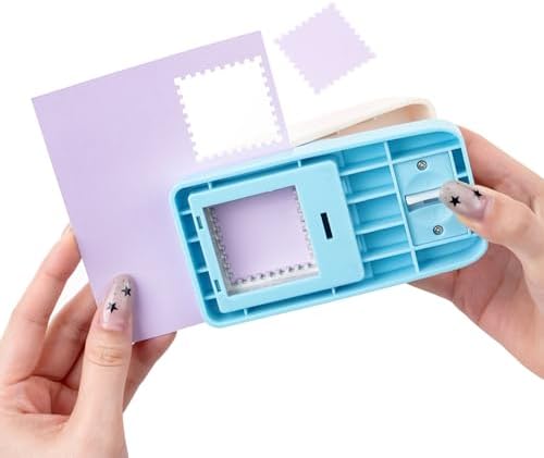 Stamp Puncher, 1.5inch Large Square Postage Stamp Punch, Stamps Puncher Square, Paper Punches for Crafting, Stamps Shaped Paper Punch, StampCutter HolePunch, Craft Punches for Paper Crafts DIY Project