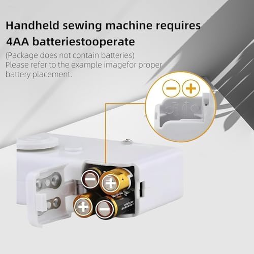 Handheld Sewing Machine,Sewing Machines for Beginners,Portable Electric Mini and Samll Hand Held Kit for Adults Included Mannual and Accessories,Sewing Hem Quick Stitching (White)