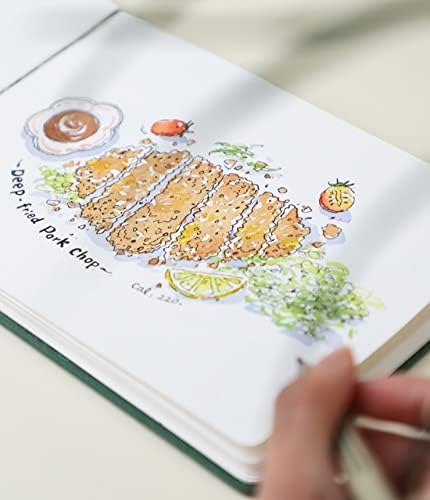 Handmade Watercolor Journal, 7.6x5.3'', 140lb/300gsm, Cold Press, 20 Sheets/40 Pages,Sketchbook,Travel Notebook, Suit for Watercolor/Pen Light Color/Gouache/Acrylic/Sketching