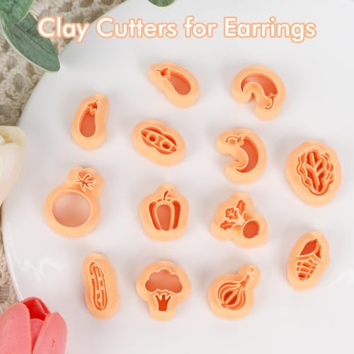 Puocaon Small Vegetable Polymer Clay Cutters for Jewelry Earrings Making