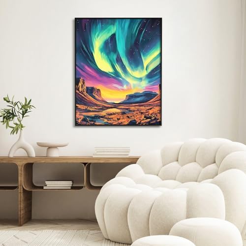 Paint by Numbers Kit for Adults, Aurora DIY Painting Kit, 16x20 Inch