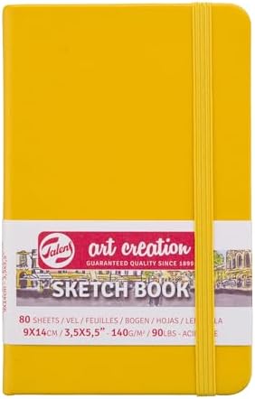 Talens Art Creation Sketchbook, Golden Yellow, 80 Sheets, 3.5 x 5.5 in