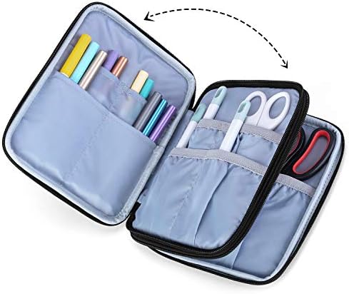 LUXJA Carrying Bag Compatible with Cricut Pen Set & Tool Set, Gray Dots