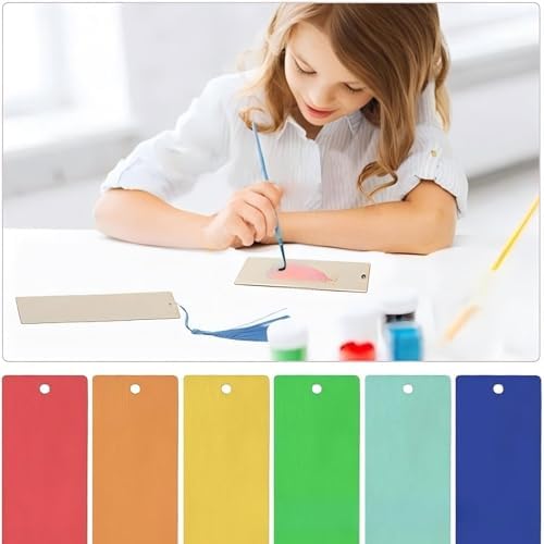 Blank Wooden Gift Tags Labels 10pcs Blank Wood Ornaments, 4.7X1.26in Used for Painting and Decoration DIY Technology, Hanging skrnrhrery