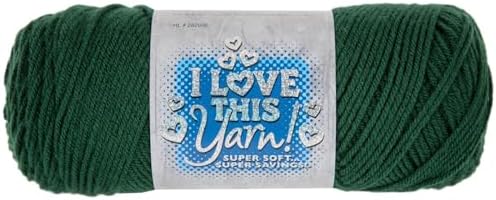 Hobby Lobby I Love This Yarn 100% Acrylic, 180 Forest Green, Set of 2