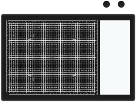Magnetic Glass Craft Mat, 15.75x10.24inch Heat Resistant GlassMedia Cutting Mat, Magnetic Glass Board W/Magnets, TemperedGlass Crafting Surface for Cutting, Stamping,Paint Mixing,Scrapbooking (Black)