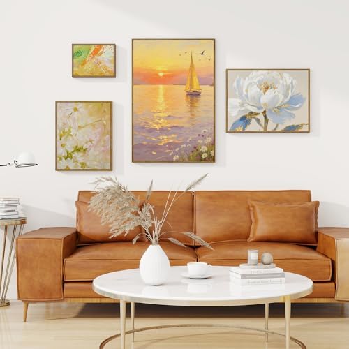 Venusmiles Canvas Frame 18x24 Frame for Canvas Painting Floating for 1" Deep, Floater for Canvas Artist Panel Oil Painting Wall Art Décor, Vertical or Horizontal Picture Wall Decor, Natural