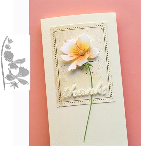Scrapbooking Die-Cuts, Layer Frame Net Set Metal Cutting Dies for Card Making, Paper Craft Template, Background Embossing Stencils, DIY Album Décor (Flower-9.5x4.4cm)