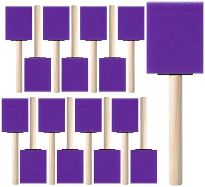 Bates- Foam Paint Brushes, 2", 16 Pack, Violet Sponge Brushes for Painting, Staining