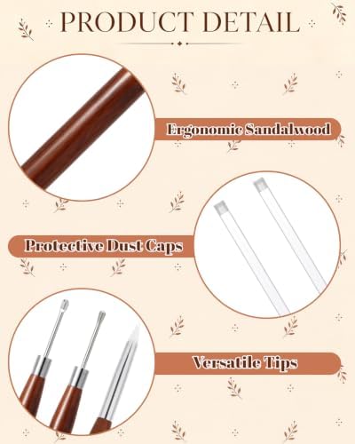 EORTA 2 Pack Double Ended Silicone Paint Brushes, Dual Tip Silicone Clay Sculpting Tools with Wooden Handle, Rubber Color Shapers for Resin, Pottery, Nail Art, Acrylic, Watercolor, Detail Blending