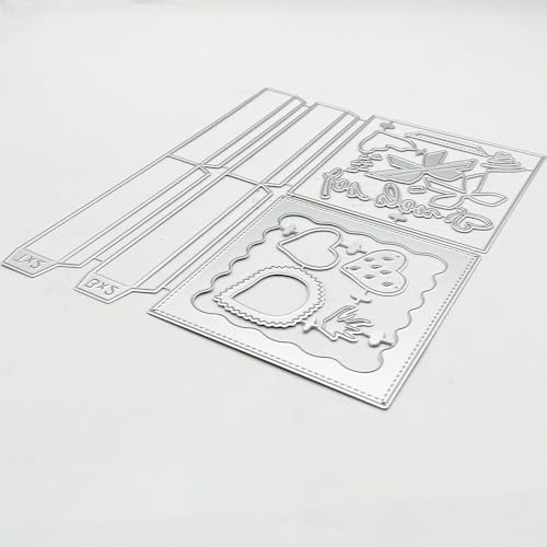 KSCRAFT 2024 November Valentine Release Metal Cutting Dies Stencils for DIY Scrapbooking Decorative Embossing DIY Paper Card (Strawberry Dessert Box)