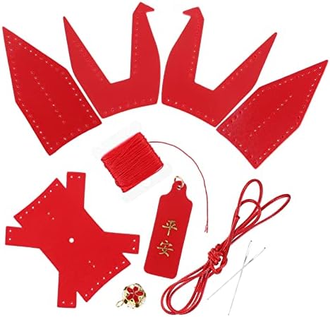 Garneck 1 Set Leather Craft Kit DIY Origami Crane Pendant for Car Home Party Decorations