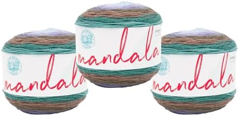 Lion Brand Yarn, Mandala DK Crochet Yarn, Bowser, Multicolor, 3 Pack