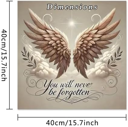 MBNTJHT Angel Wings Paint by Numbers Kit for Adults,Unframed Oil Painting by Number Kits for Adult Beginners,DIY Acrylic Painting Art Kits for Home Decor Gifts 16X16 Inch.