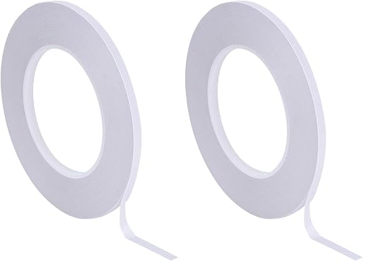 EBOOT Double Sided Adhesive Tape (55 Yards) for Gifts, Photos, Documents, Wallpaper, Scrapbooking, Crafts, Ribbon, Cards and Boxes (1/4 Inch) (Pack of 2)