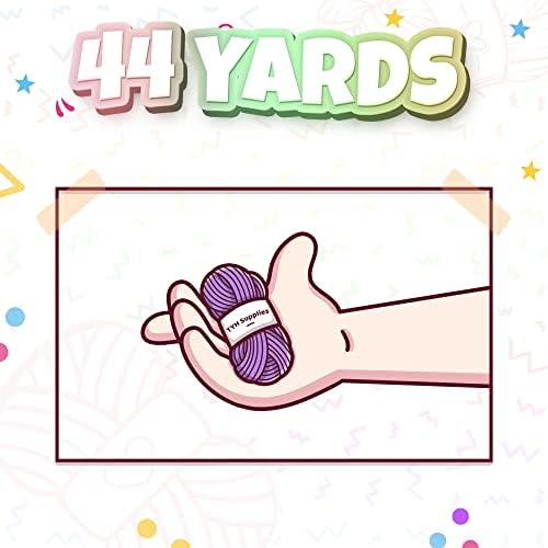 TYH Supplies Acrylic Yarn for Crocheting & Knitting, 50 Unique Colors, 44 Yards Each (2200 Yards Total), DK Light Worsted Weight, Soft Mini Skeins for Amigurumi, Crafts, Kids & Adults