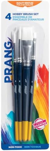 Prang Hobby Paint Brush Set, Assorted Sizes, 4 Brushes | Perfect for painting, art lessons, crafts and creative projects